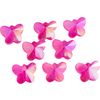Glas geslepen kralen vlinders Fuchsia
