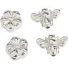 VBS Decoratieve hange "Bee & Flower" 999 verzilverd