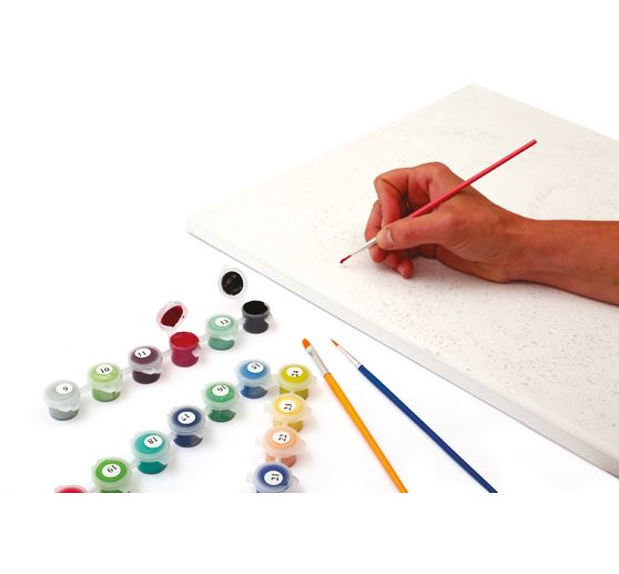 Schilderen op nummers, schildersdoek