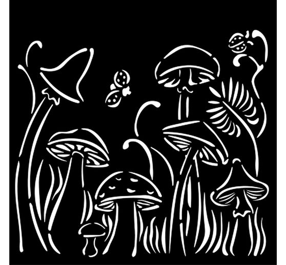 Pochoir « Hidden Grove », 12 x 12 cm
