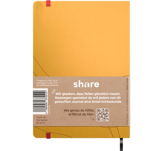 share Carnet de notes A5, quadrillé à pois