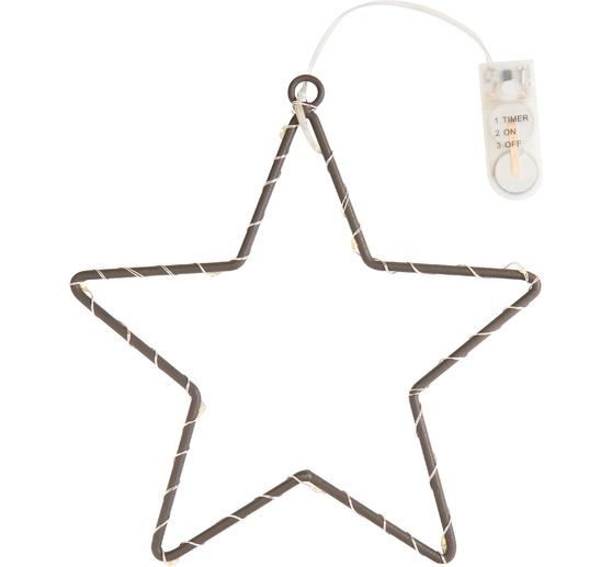 Metalen ringster "Star" met LED's