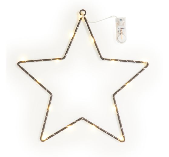 Metalen ringster "Star" met LED's