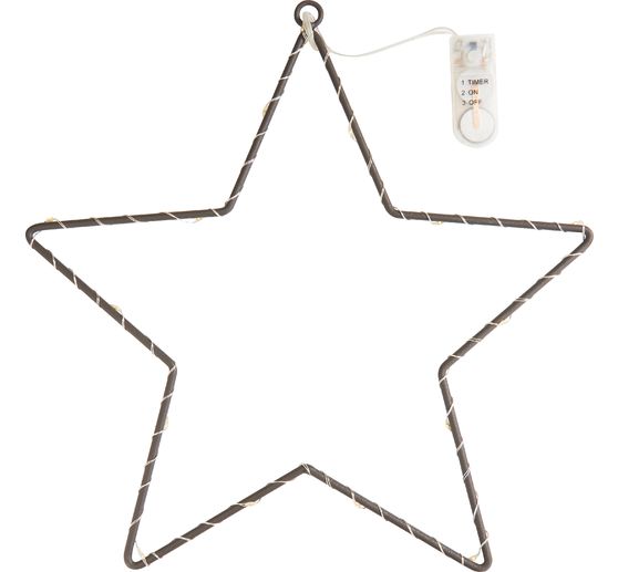 Metalen ringster "Star" met LED's