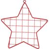 Metalen ringster "Grid" Rood