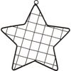 Metalen ringster "Grid" Zwart