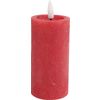 LED echte waskaars "10 x 5 cm", met timer 6/18 uur. Rood