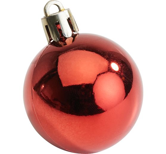 Plastic Kerstballen, 10 stuks, Ø 4,4 cm