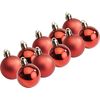 Plastic Kerstballen, 10 stuks, Ø 4,4 cm Rood