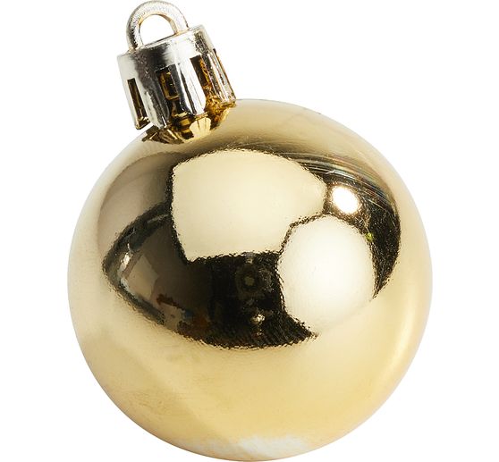 Plastic Kerstballen, 10 stuks, Ø 4,4 cm