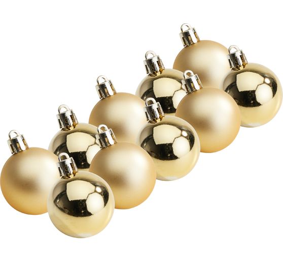 Plastic Kerstballen, 10 stuks, Ø 4,4 cm