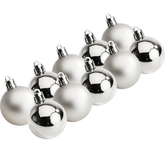 Plastic Kerstballen, 10 stuks, Ø 4,4 cm
