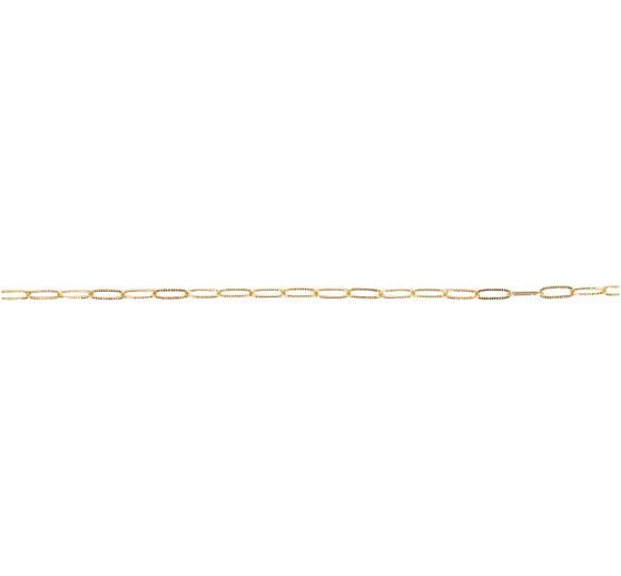 Chaîne à maillons Paperclip gaufrée