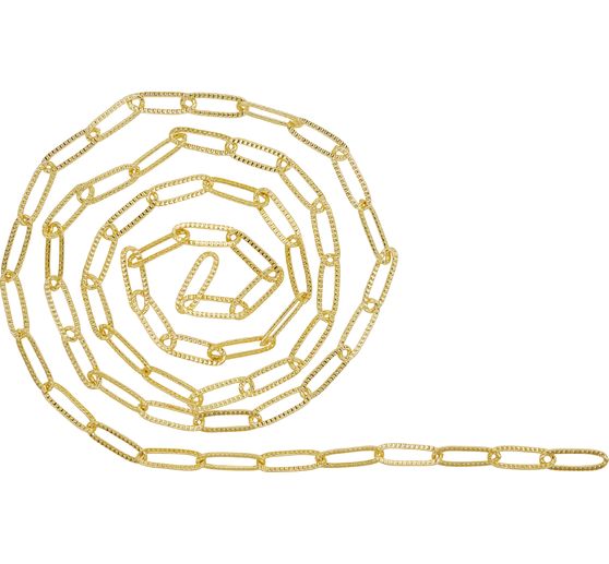 Chaîne à maillons Paperclip gaufrée