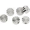 Perles en métal taillées en rond Argent