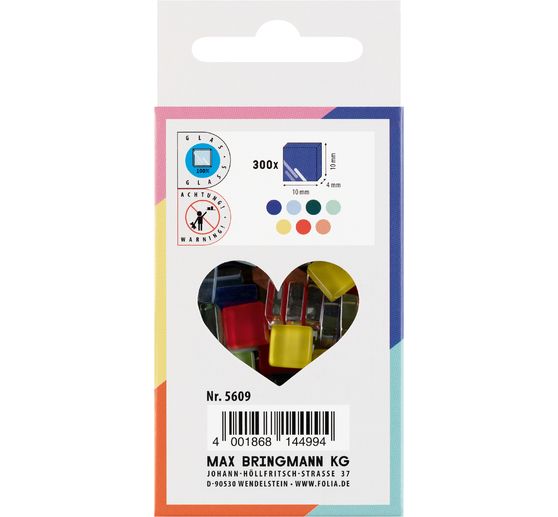 Glas-Mosaiksteine Mix, farbig sortiert