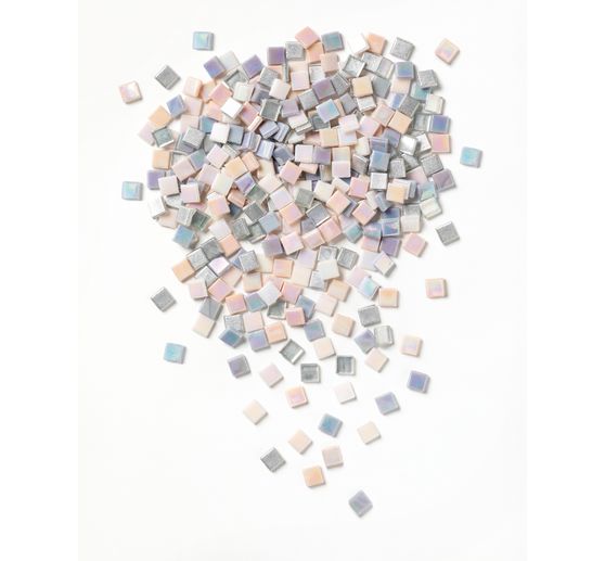 Glas-Mosaiksteine Mix, farbig sortiert