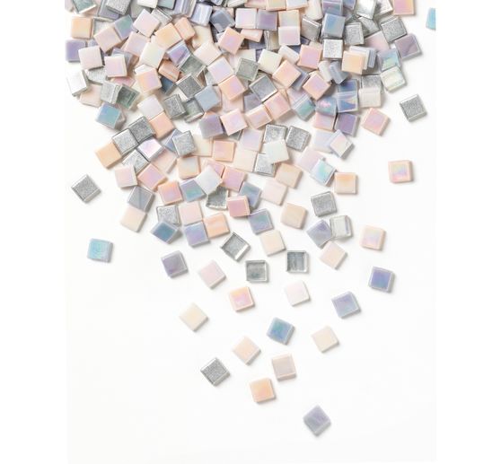 Glas-Mosaiksteine Mix, farbig sortiert