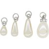 Tropfen-Charm Silber