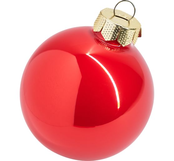 Weihnachtskugeln aus Glas, Ø 6cm