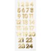 Adventkalender nummers Goud