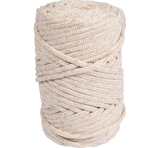 Recycled yarn with gold thread, Ø 4mm