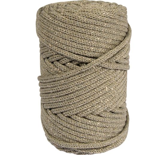 Recycled yarn with gold thread, Ø 4mm