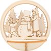 Décoration à emboîter en bois VBS pour boule acrylique Bonhomme de neige