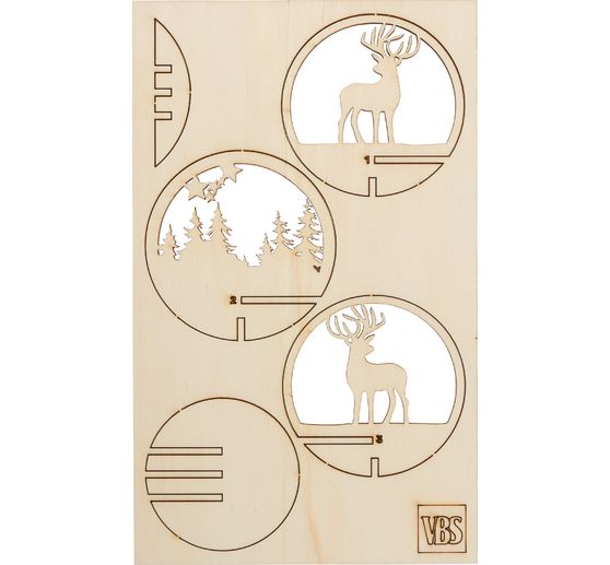 D&eacute;coration &agrave; embo&icirc;ter en bois VBS pour boule acrylique