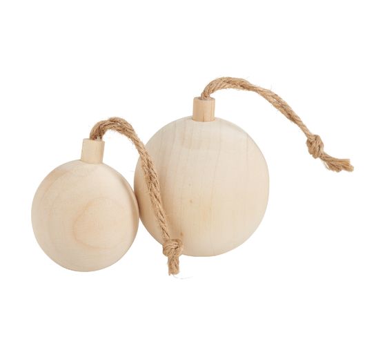 Houten kerstbal
