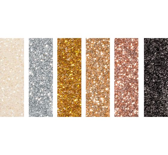 Biologische glitter "Minikleurenmix", 6 x 2 g