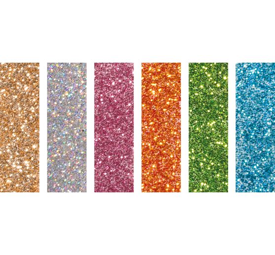 Biologische glitter "Minikleurenmix", 6 x 2 g
