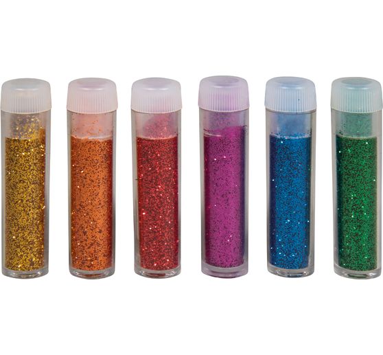 Biologische glitter "Minikleurenmix", 6 x 2 g