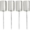 Piques bougeoirs en métal pour bougie chandelle Argent