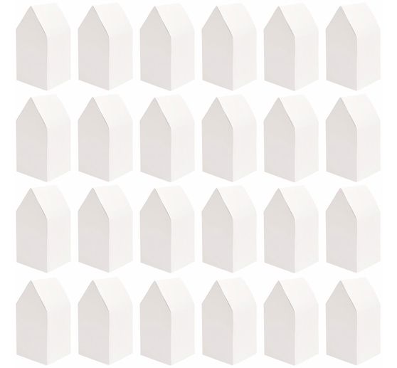 Adventskalender kartonnen huisjes