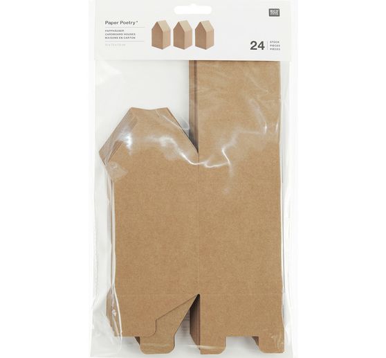 Adventskalender kartonnen huisjes