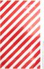 Bottom gusset bag "Red stripes" with sealing strip