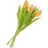Tulpen bos met 3 bloemen en 2 knoppen Light Yellow
