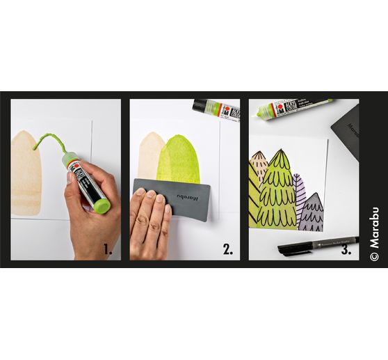 Marabu Acryl Color Squeegee Art Set