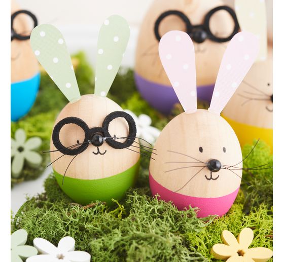 Perles en bois, &Oslash; 6 mm, env. 125 pc.