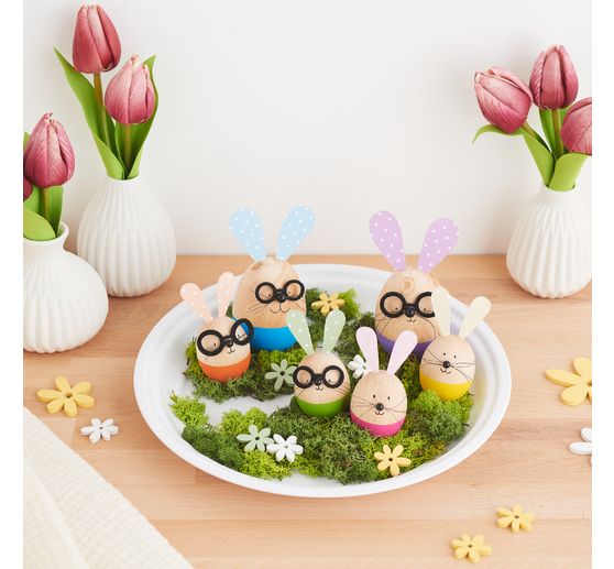 Perles en bois, &Oslash; 6 mm, env. 125 pc.