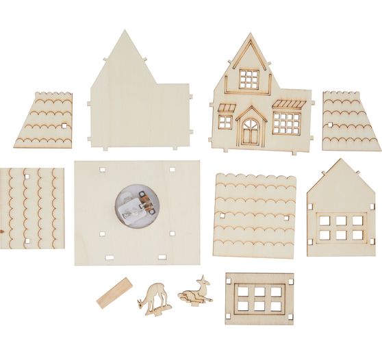 VBS Houten bouwpakket "Huis met herten"