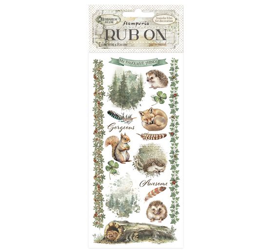 Feuille de décalcomanies Rub On « Herbarium Silvae »