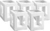 Lantaarn blanco "Vierkant", 5 stuks