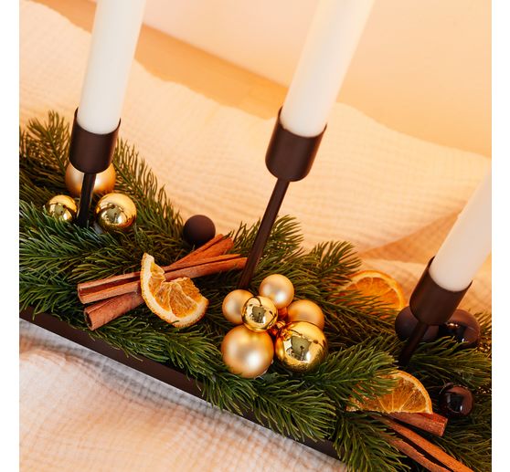Weihnachtskugeln aus Glas am Draht