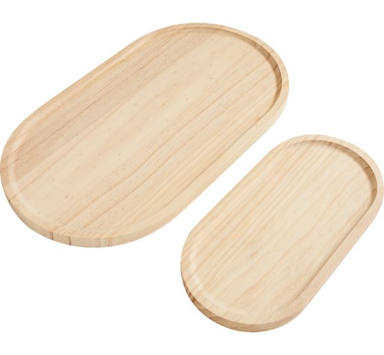 Plateau en bois VBS &laquo; Ovale &raquo;