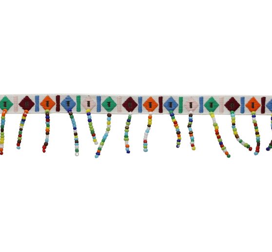 Ruban « Perles », Multicolore, 1 m