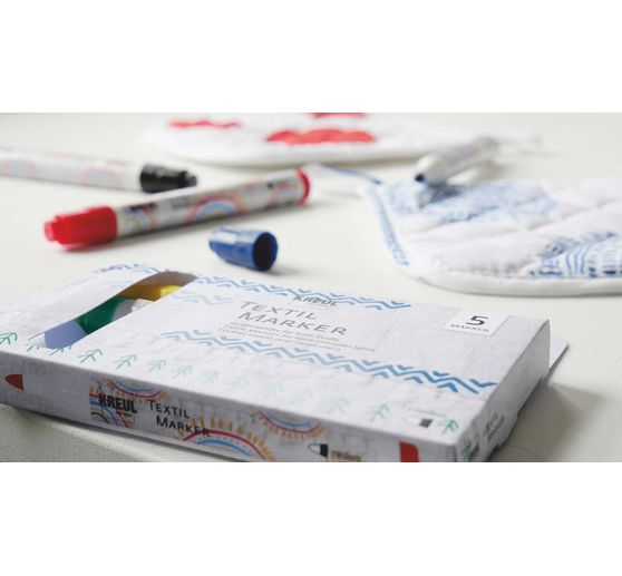 KREUL Textielmarker medium, set van 5