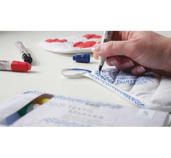 KREUL Textielmarker medium, set van 5