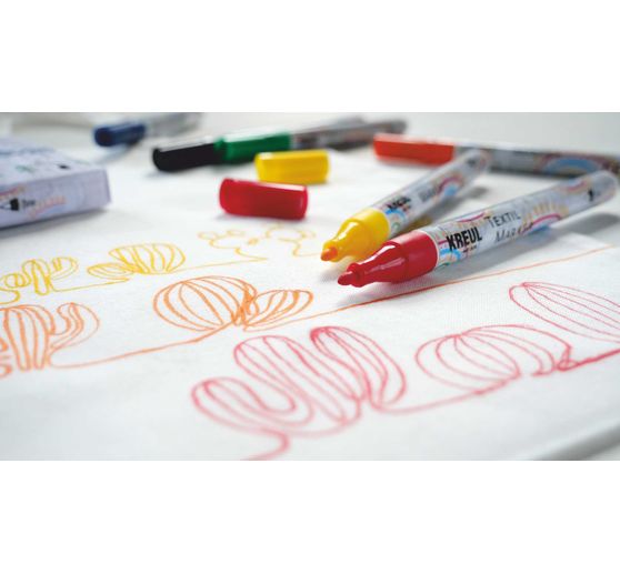 KREUL Textielmarker fine, set van 6